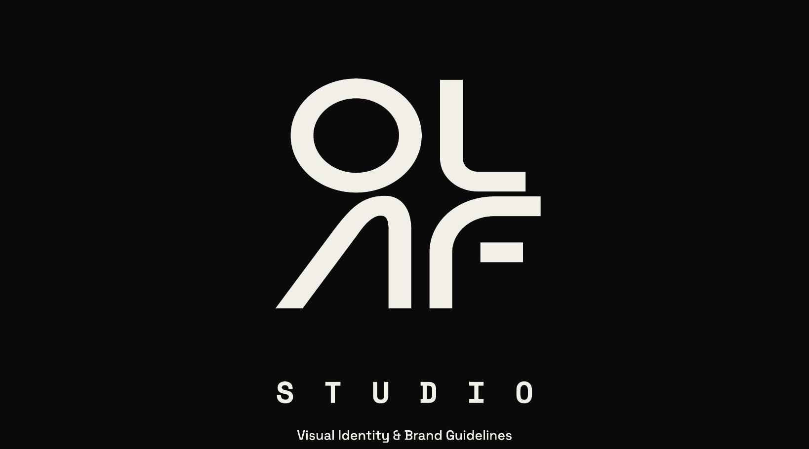 The OLAF mark — four geometric letters in paper white, locked in a 2×2 grid on near-black.